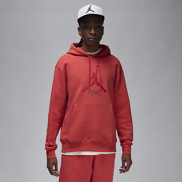 Felpa jordan rossa senza cappuccio online